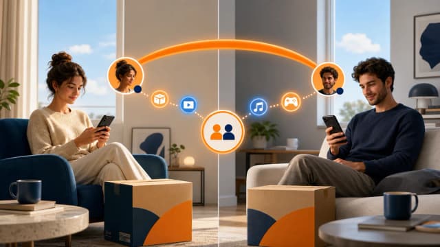 Due adulti usano account separati collegati agli stessi benefici Amazon Prime