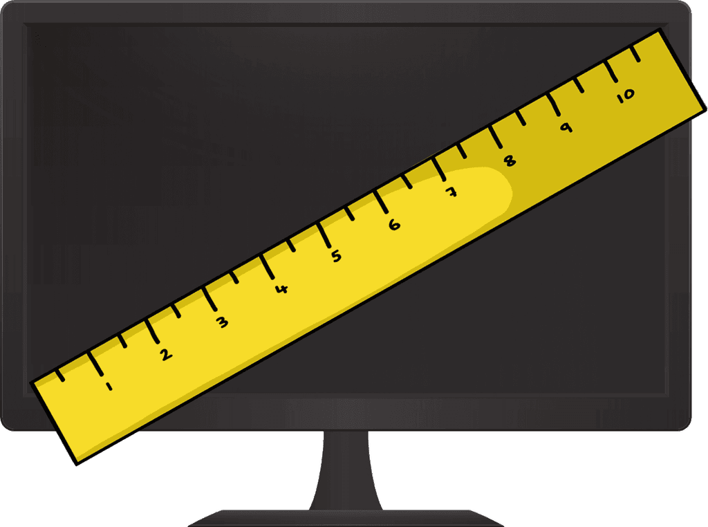 Misuratore diagonale e risoluzione di uno schermo
