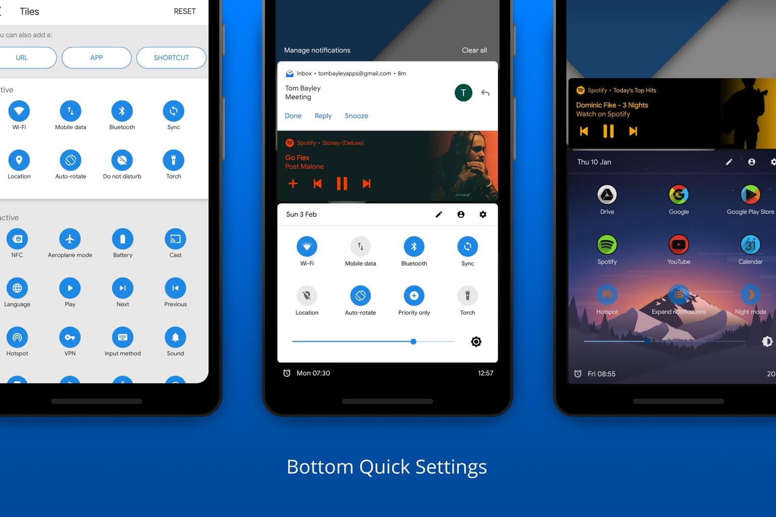 Bottom Quick Settings