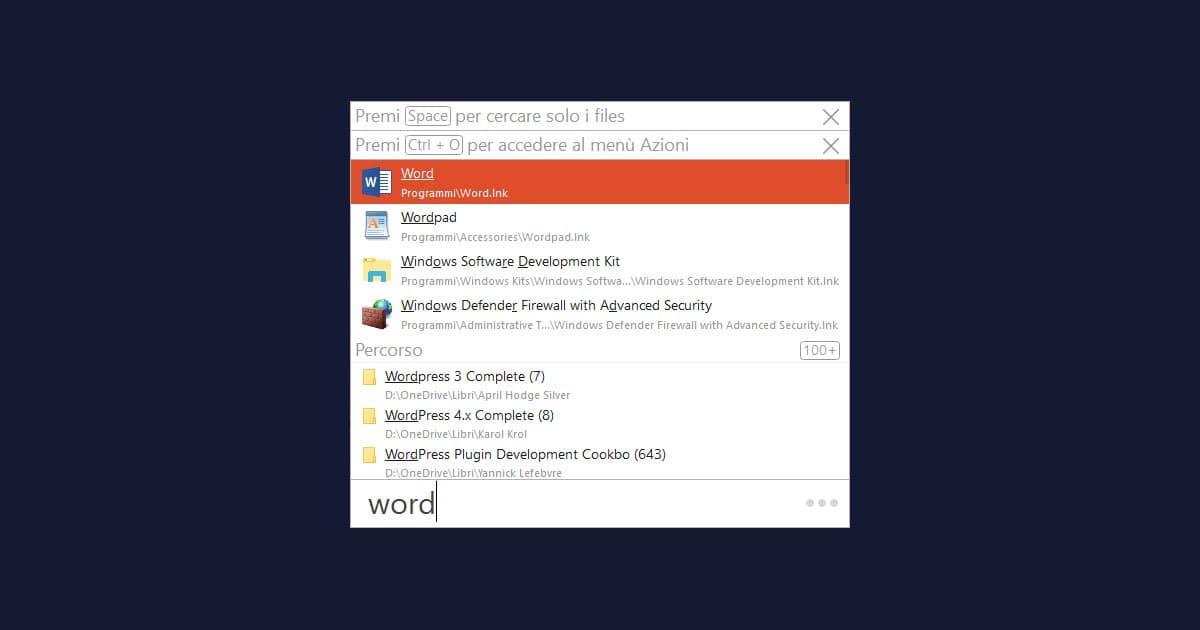 Listary: alternativa a Spotlight per Windows